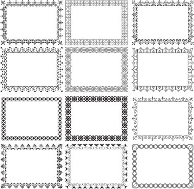 Set of borders clipart