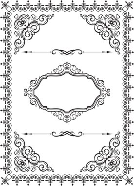 swirl vintage frame clipart