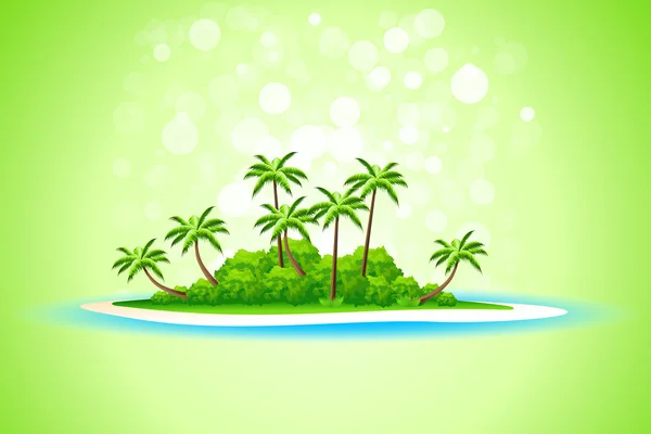 Fond d'île tropicale — Image vectorielle