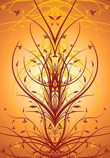 Abstrait floral décoratif vertical fond vecteur illustrati — Image vectorielle