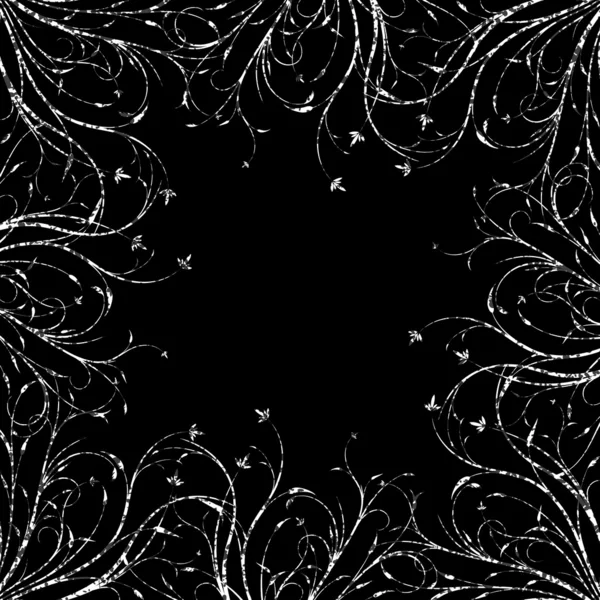 Grunge absztrakt virágos dekoratív háttér vektor illusztráció — Stock Vector