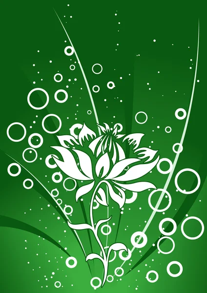 Αφηρημένο floral διακοσμητικό φόντο με κύκλους διάνυσμα Εικ — Διανυσματικό Αρχείο