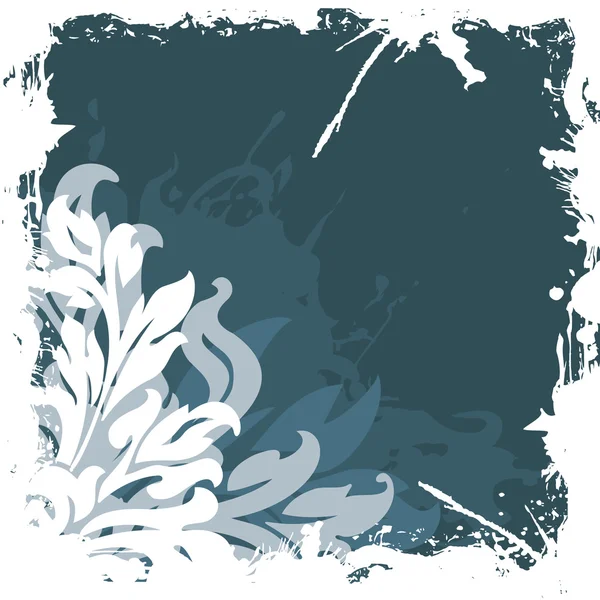 Abstrakt grunge floral dekorativa bakgrund vektor illustration — Stock vektor
