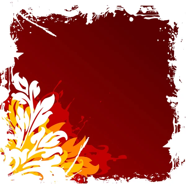 Abstracto grunge floral fondo decorativo vector ilustración — Vector de stock