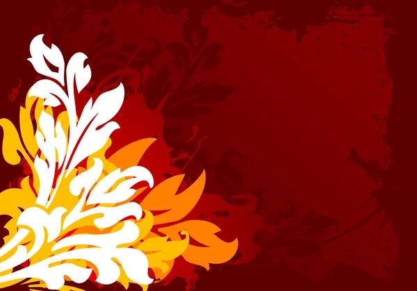 抽象的なグランジ花柄の装飾用の背景ベクトル イラスト — ストックベクタ