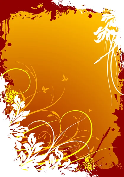 Astratto grunge floreale decorativo sfondo vettore illustrazione — Vettoriale Stock