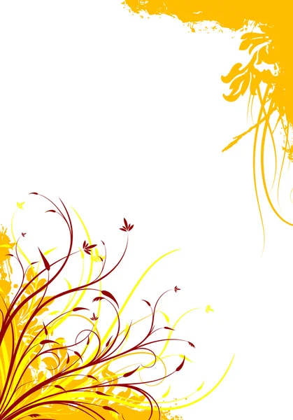 Abstrait grunge floral fond décoratif vectoriel illustration — Image vectorielle
