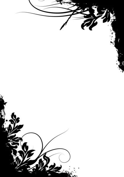 Astratto grunge floreale decorativo sfondo vettore illustrazione — Vettoriale Stock