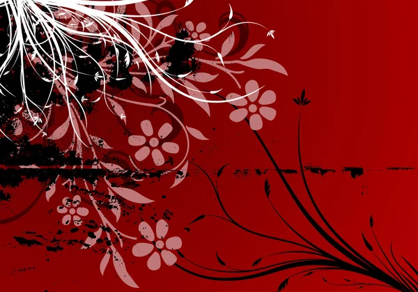 Vector abstracte grunge floral achtergrond — Stockvector