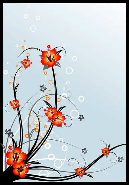 Abstract vector voorjaar bloemen achtergrond — Stockvector