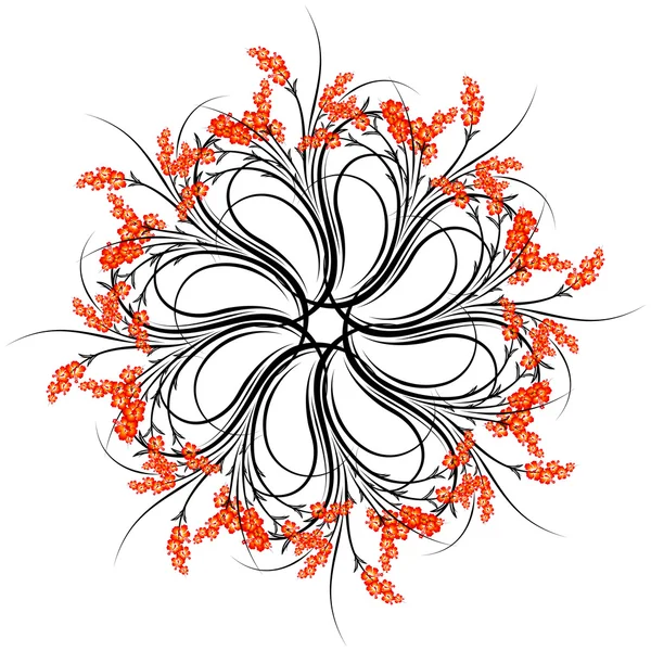 Scrolls floraux abstraits — Image vectorielle