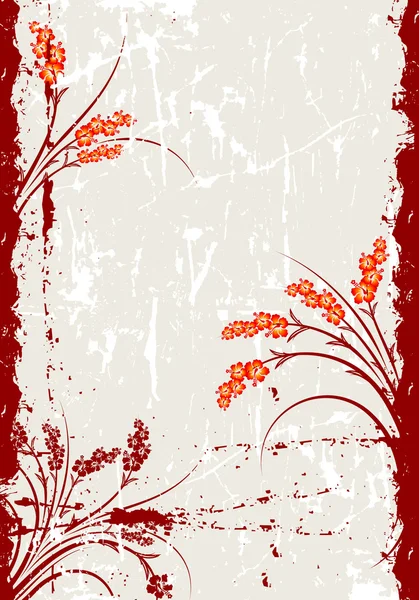 Resumen Grunge Floral Background — Archivo Imágenes Vectoriales