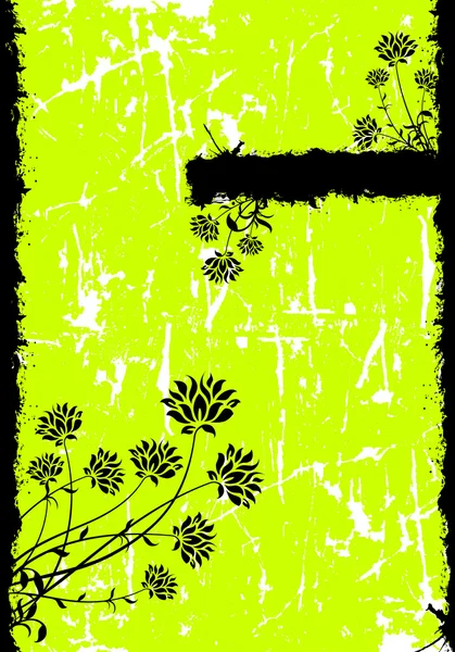 Soyut grunge floral arka plan — Stok Vektör