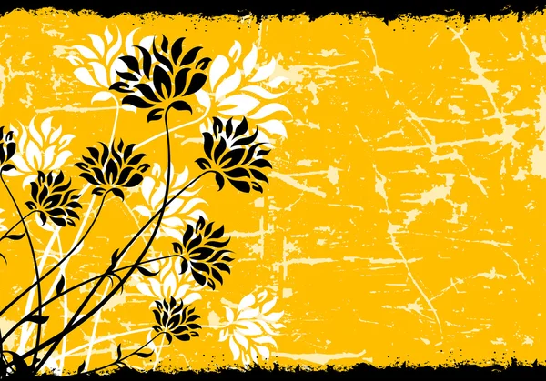 抽象 grunge 花卉背景 — 图库矢量图片