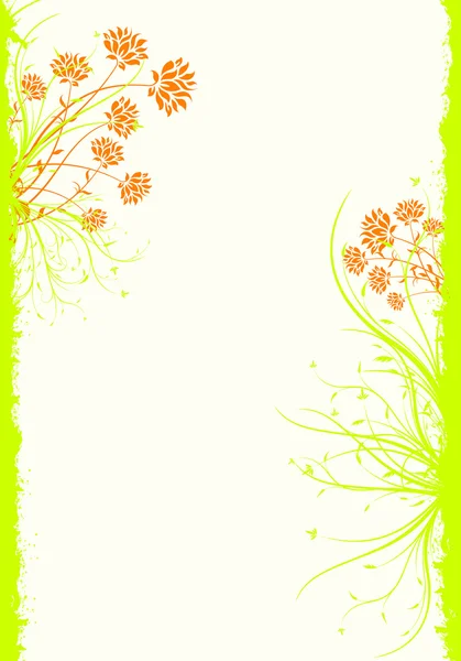 Grunge abstrato Fundo floral — Vetor de Stock