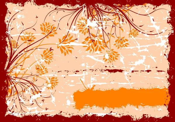 Résumé Grunge Floral Background — Image vectorielle