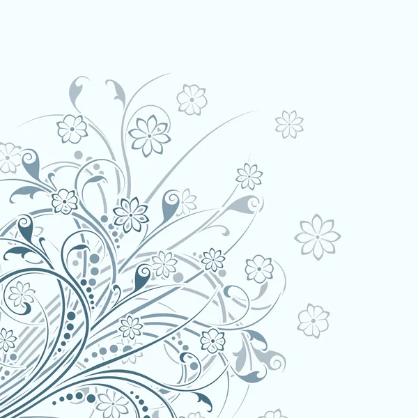 抽象背景漏气花卉卷轴 — 图库矢量图片
