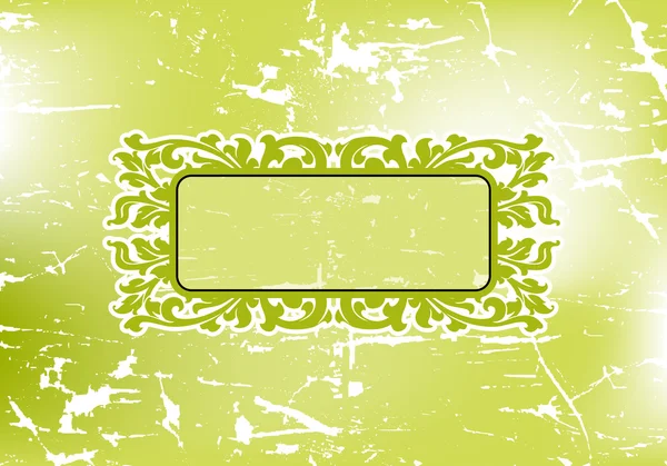 Abstracte grunge floral frame — Stockvector