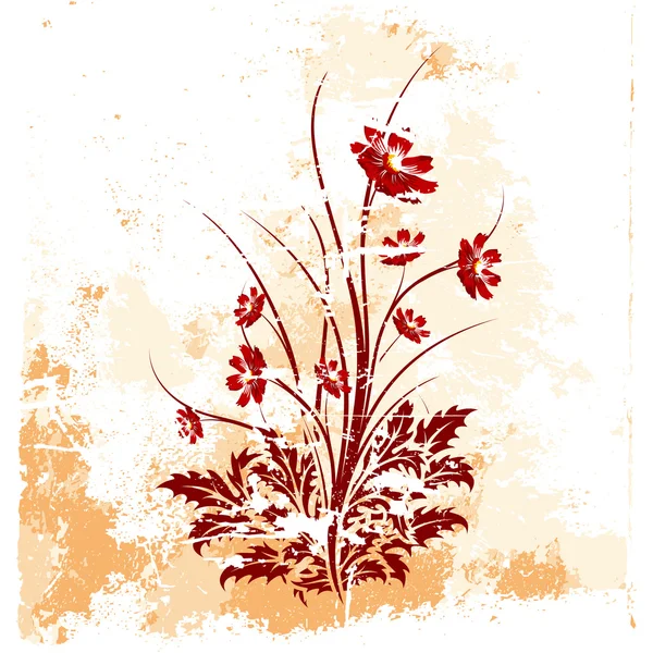 Абстрактний гранжевий квітковий фон — стоковий вектор