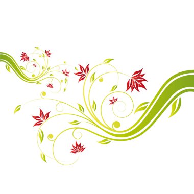 Floral scroll clipart