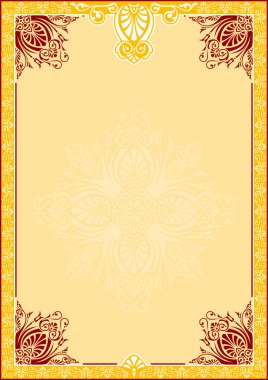 Frame with ornamental design clipart