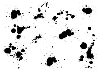 blots from a brush clipart