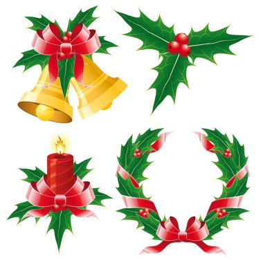 Christmas icon set clipart