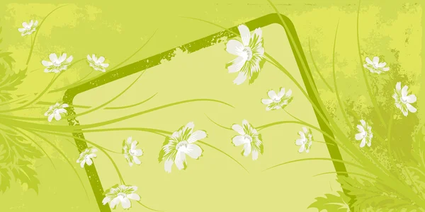 抽象 grunge 花卉背景 — 图库矢量图片