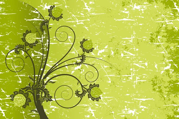 Grunge çiçek arkaplanı — Stok Vektör