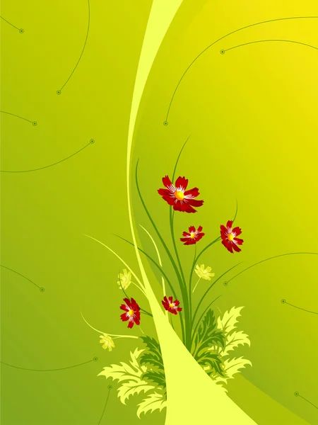 Abstrakter Hintergrund mit Blumen — Stockvektor