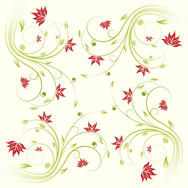 Modèle de rouleau floral — Image vectorielle