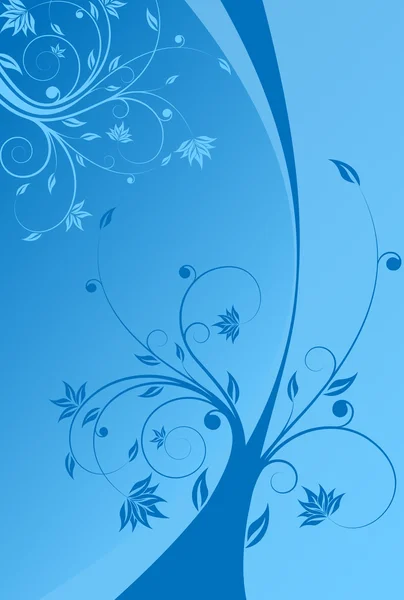 Floral scroll achtergrond — Stockvector