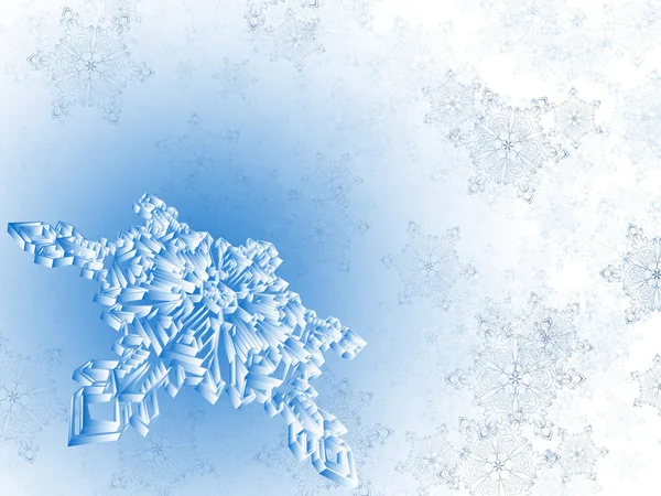 Winter Sneeuwvlok achtergrond — Stockvector