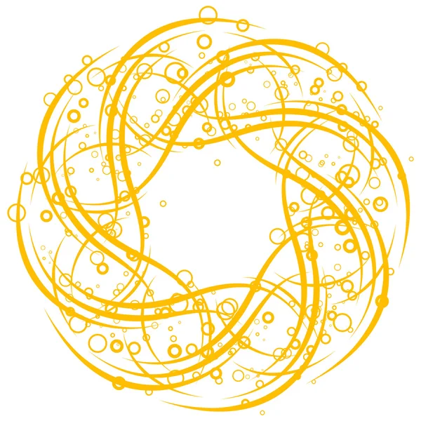 Fondo abstracto con círculos y pergaminos, ilustración vectorial — Vector de stock
