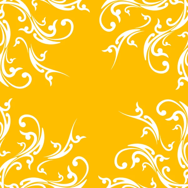 Творческий абстрактный фон с цветочным элементом на оранжевом цвете — стоковый вектор