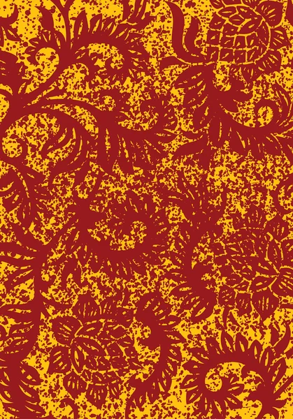 Grunge fondo decorativo floral abstracto, ilustración vectorial — Vector de stock