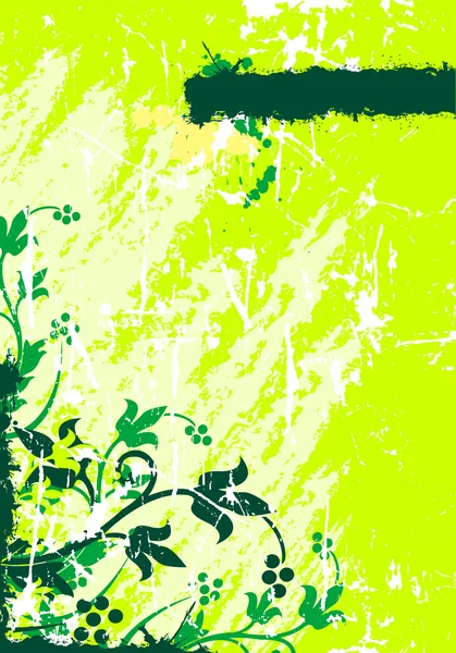 Abstrakt grunge floral bakgrund — Stock vektor