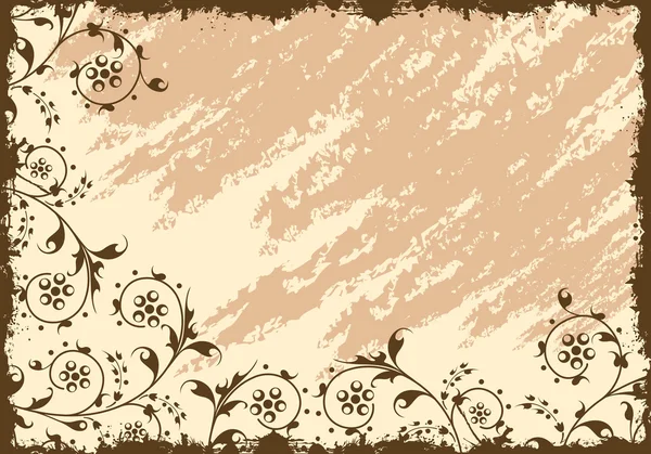 Grunge abstrato Fundo floral —  Vetores de Stock