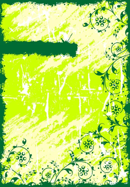 Resumen Grunge Floral Background — Vector de stock
