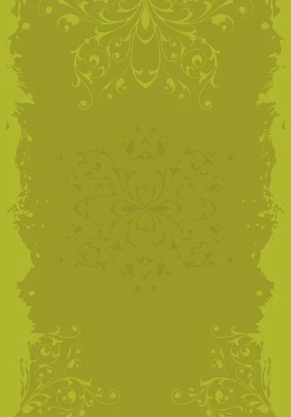 Grunge fond avec ornement floral — Image vectorielle
