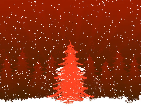 Grunge Noel çerçeve ile Noel ağacı — Stok Vektör