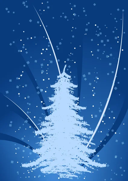 Pozadí s vánoční stromeček — Stockový vektor