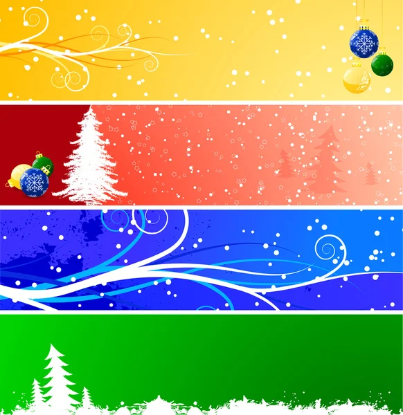 Vinter christmsa banners — Stock vektor