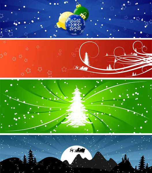 Vinter christmsa banners — Stock vektor