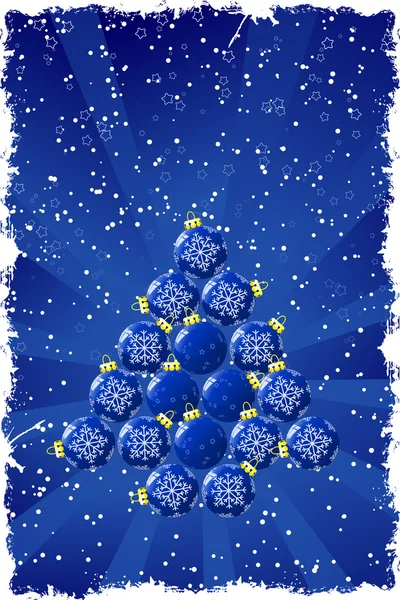 Fond de Noël avec boules — Image vectorielle