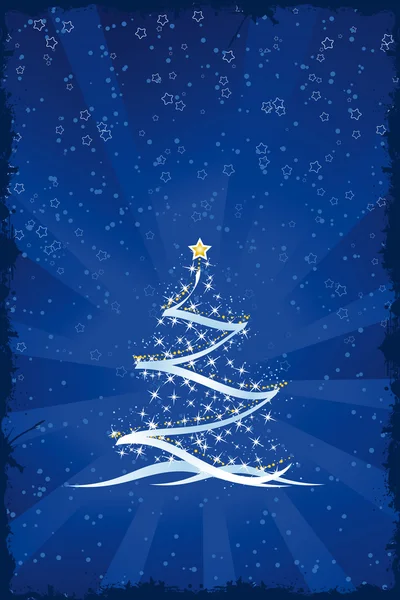 Гранж рождественская елка — стоковый вектор