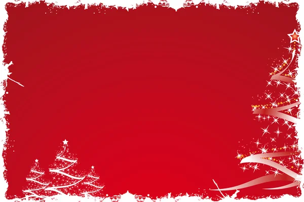 Arbre de Noël en rouge — Image vectorielle
