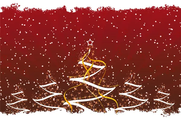 Grunge-Weihnachtsbäume — Stockvektor