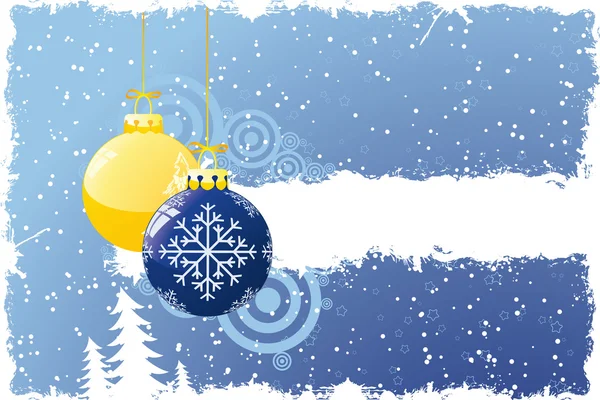Vánoční koule a strom — Stockový vektor
