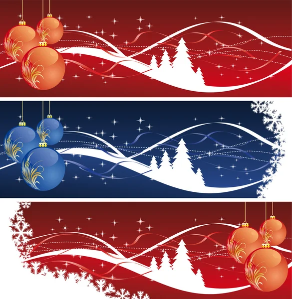 Bandeiras de decoração de Natal — Vetor de Stock